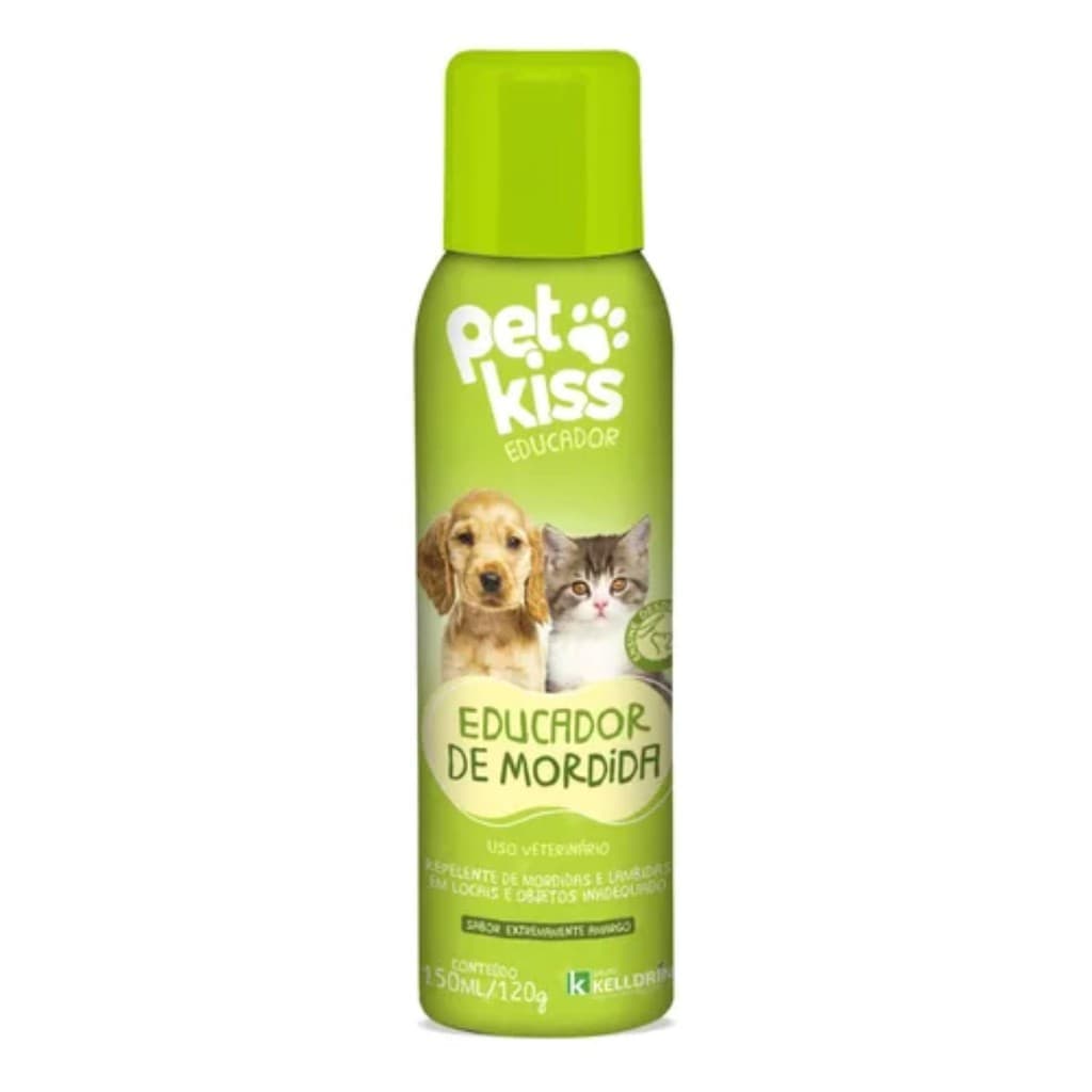 Spray Educador de Mordidas 150ml – auxilia no treinamento de cães e gatos, evitando mordidas e comportamentos ruins