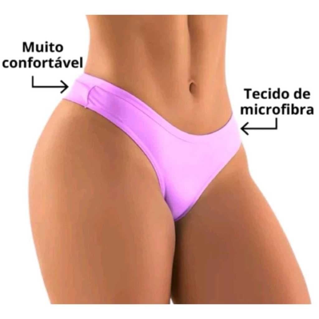 Kit Calcinhas Tangas Fio Duplo Atacado Com 5 Unidades