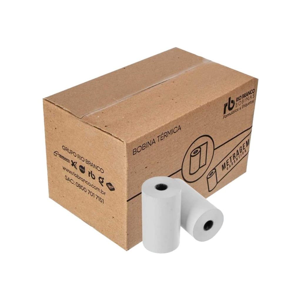 Bobina Termica Branca 80X30 Caixa Com 30 Bobinas