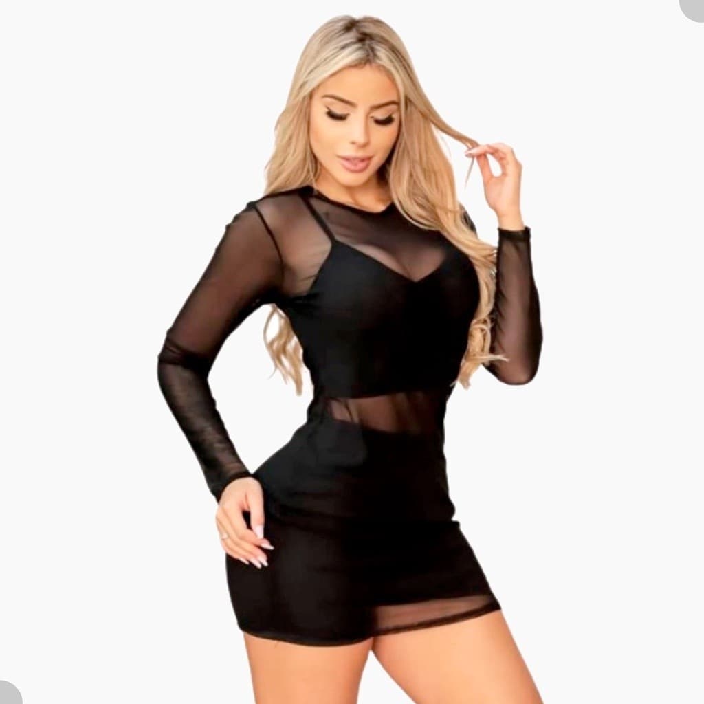 Vestido Tule Transparente