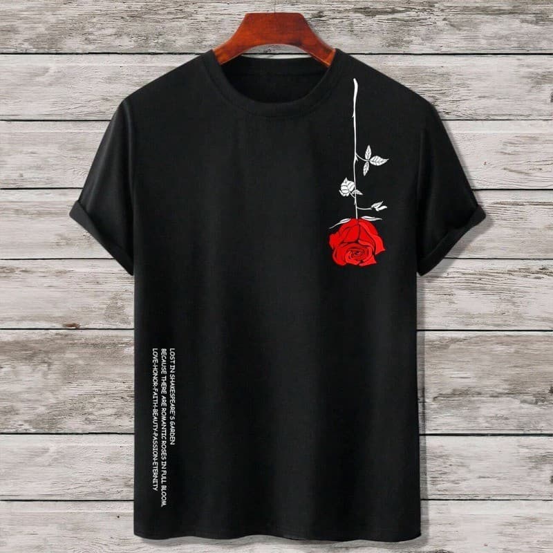 Camiseta Manfinity Shakespeare's Homem Floral T-shirt 100% Algodão Premium