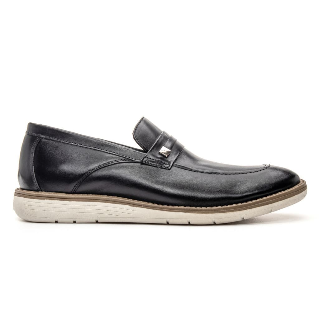 Sapato Masculino Mocassim Oxford Loafer 100% Couro Legitimo Elegante Esporte Fino Homem