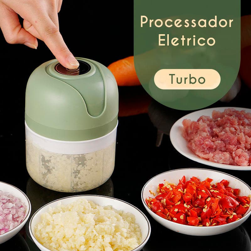 Mini Processador de Alimentos USB 250ml Elétrico Recarregável Triturador Carne Legumes Frutas