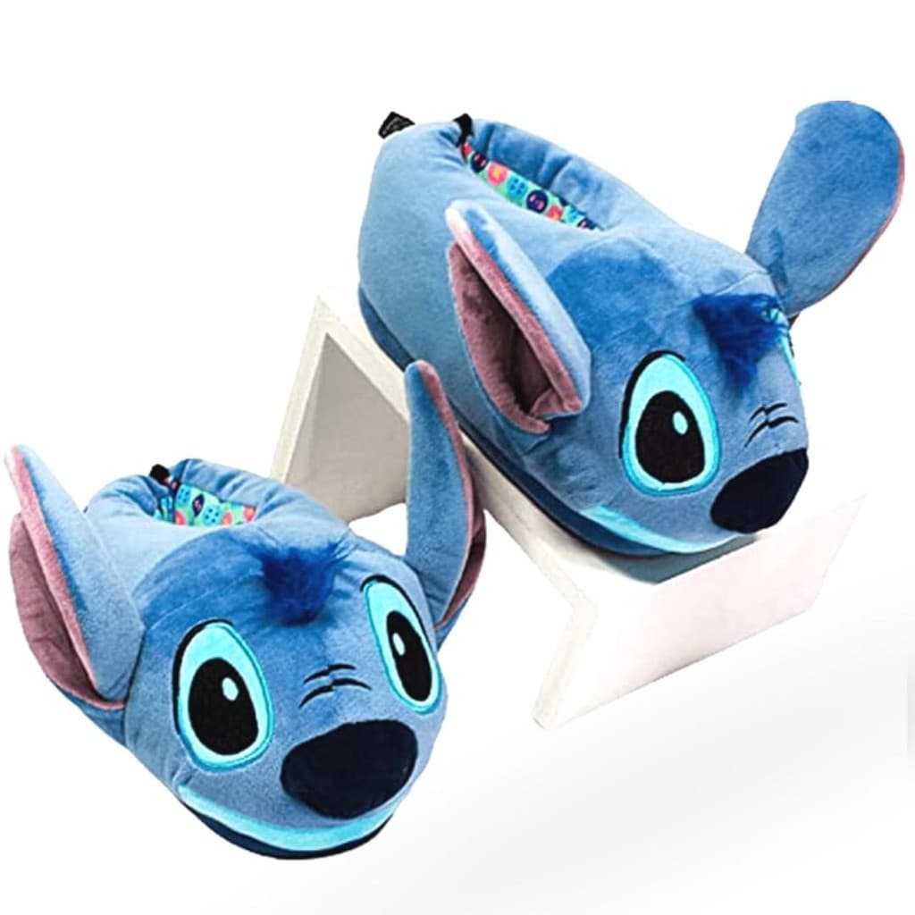 Pantufa 3D Stitch Solado Antiderrapante Oficial - Disney