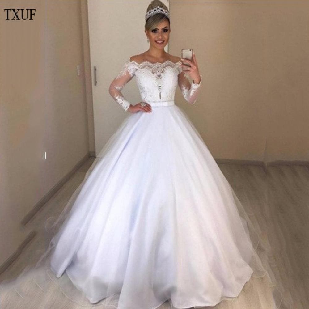 Elegante Renda Manga Longa Oferta De Ombro Noiva Coquetel De Noite WL42