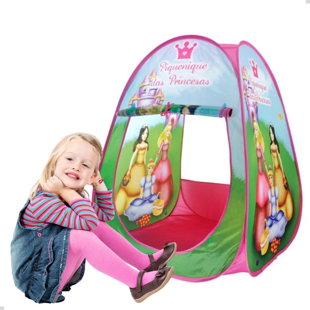 Barraca Infantil Cabaninha Piquenique Princesas Dobrável G