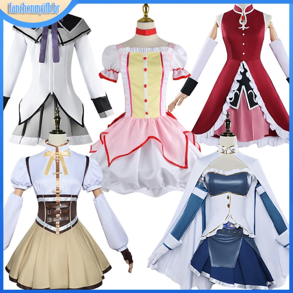 Anime Kaname Madoka Cosplay Traje Mágico Vestido Roupas Para Quadrinhos Con