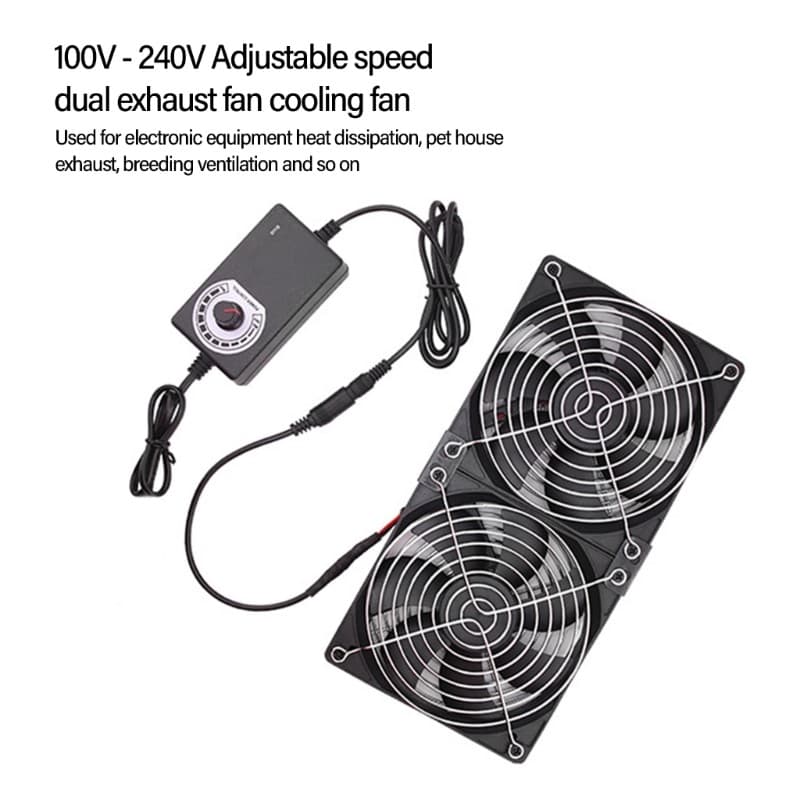 UTAKEE 120mm 100-240V Ventilador USB Duplo Controlador De Velocidade De Resfriamento De Fluxo De Ar Para Roteador Recept
