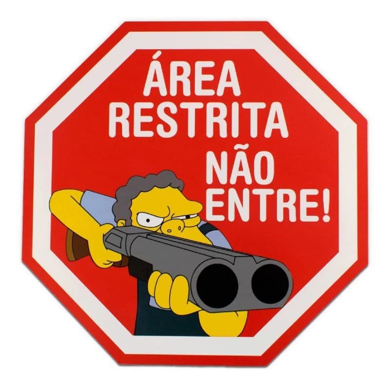 Placa Decorativa Área Restrita Não Entre
