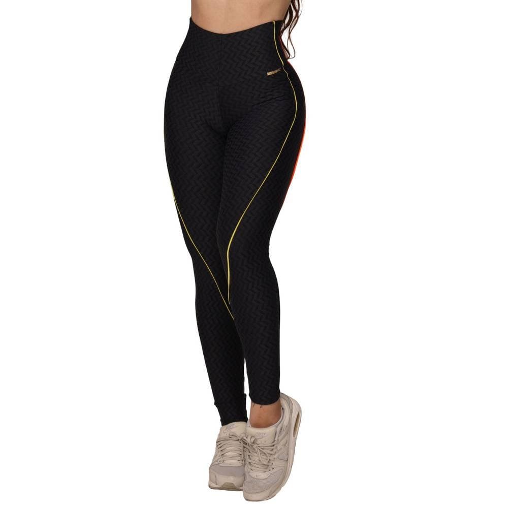 Calca Legging Hope Empina Bumbum Jacquard Arrow Black Moving