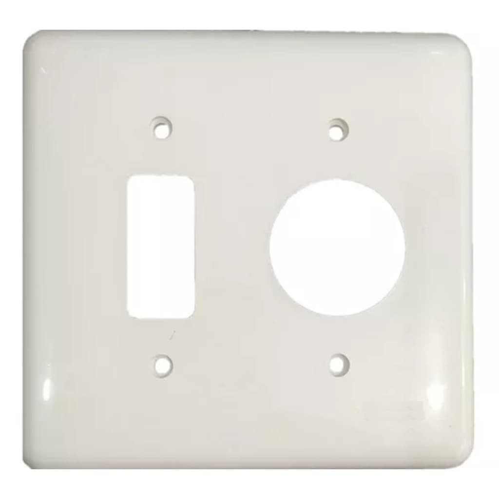 Placa 4x4 1 Tecla 1 Posto Redondo/Furo - Radial Pollar
