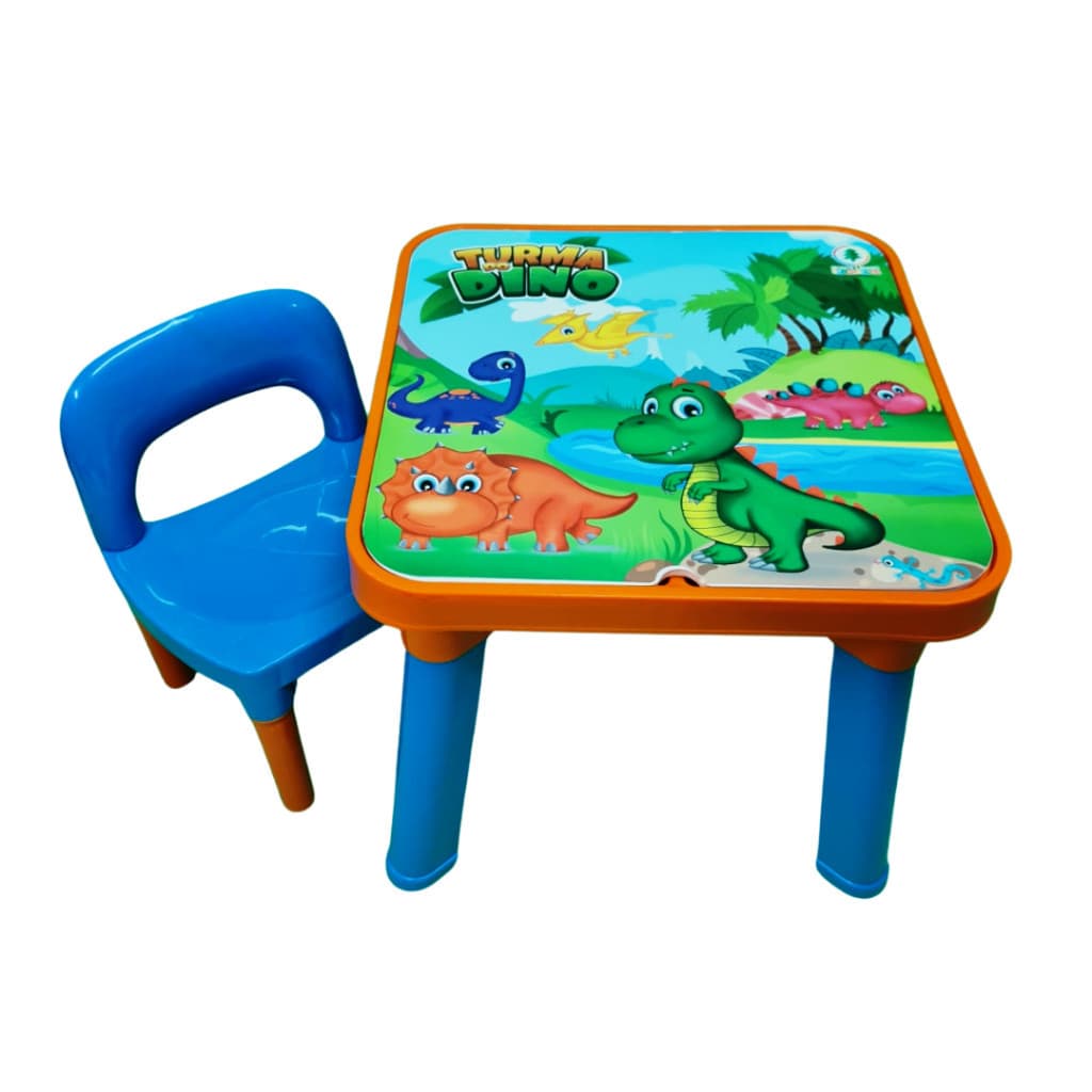 Mesinha com Cadeira Infantil Para Atividades com Porta Objetos - Monte Líbano