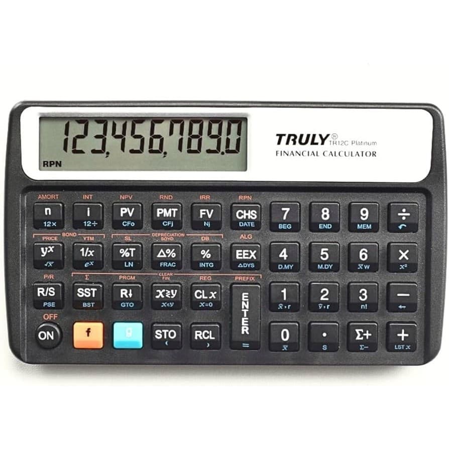 Calculadora Financeira Truly TR12C Platinum +120 Funções RPN
