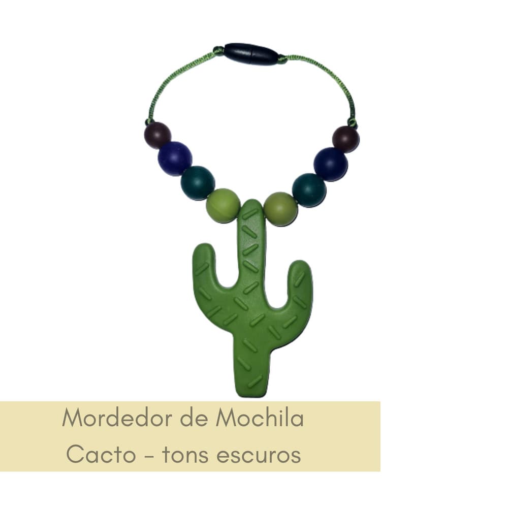Mordedor Formato Cacto Silicone para Mochila