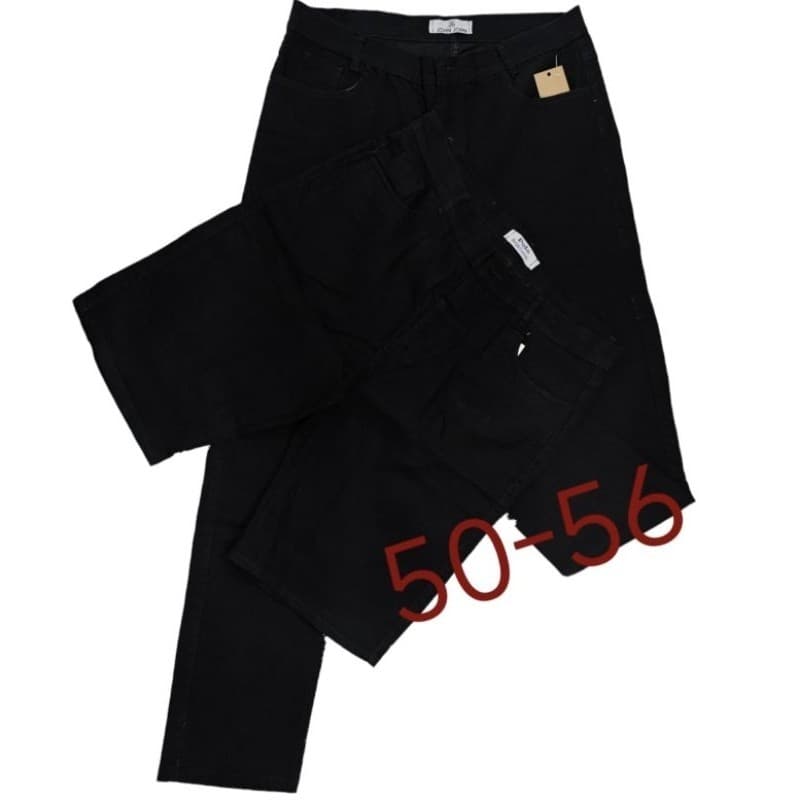 Calça Bermuda jeans preta e  juntos elástico Tamanho Grande 50 ao 56