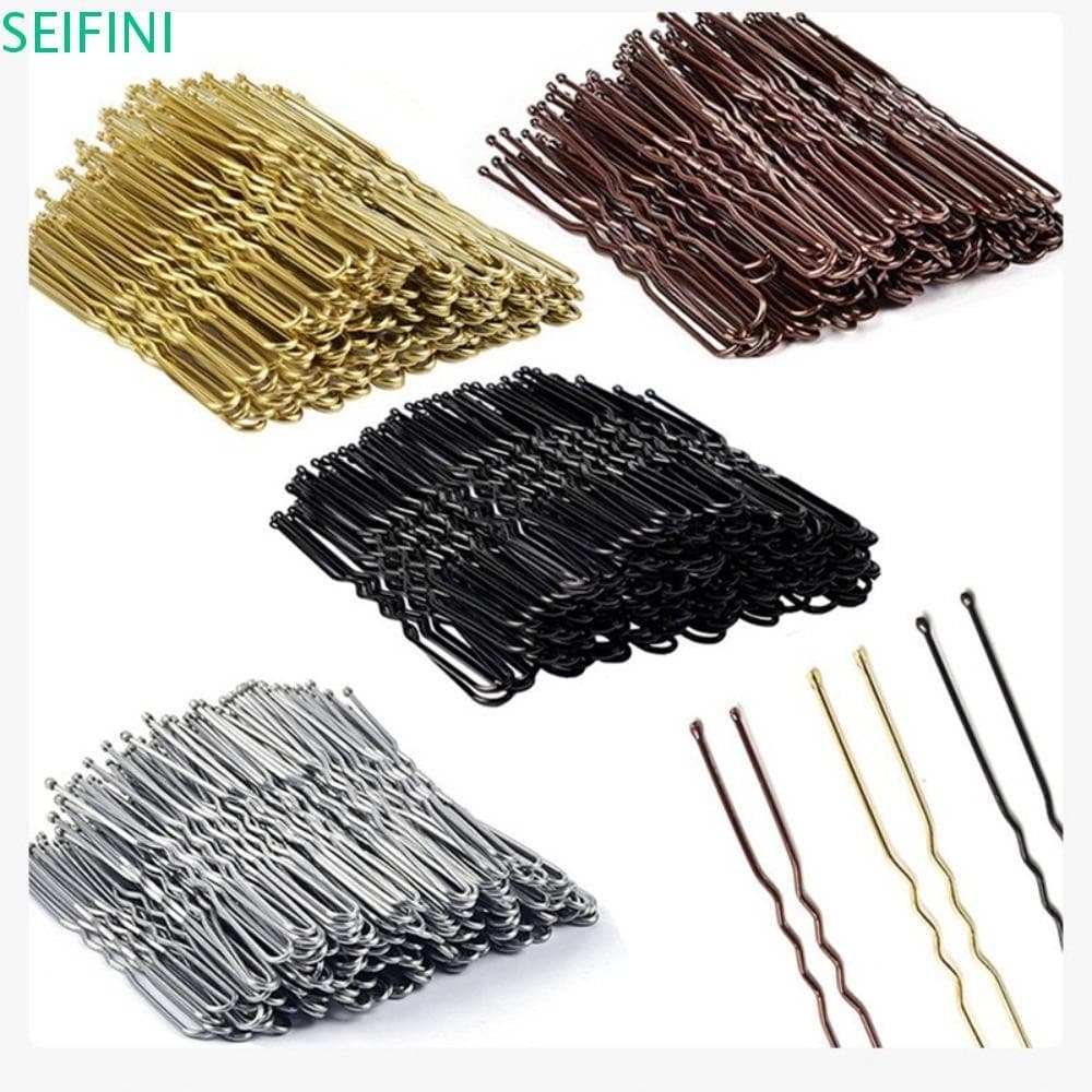 SEIFINI 50 Peças De Grampos De Cabelo De Metal , Clipe De Onda 5/6/7 Cm Em Forma De U , Resistentes Para Penteado
