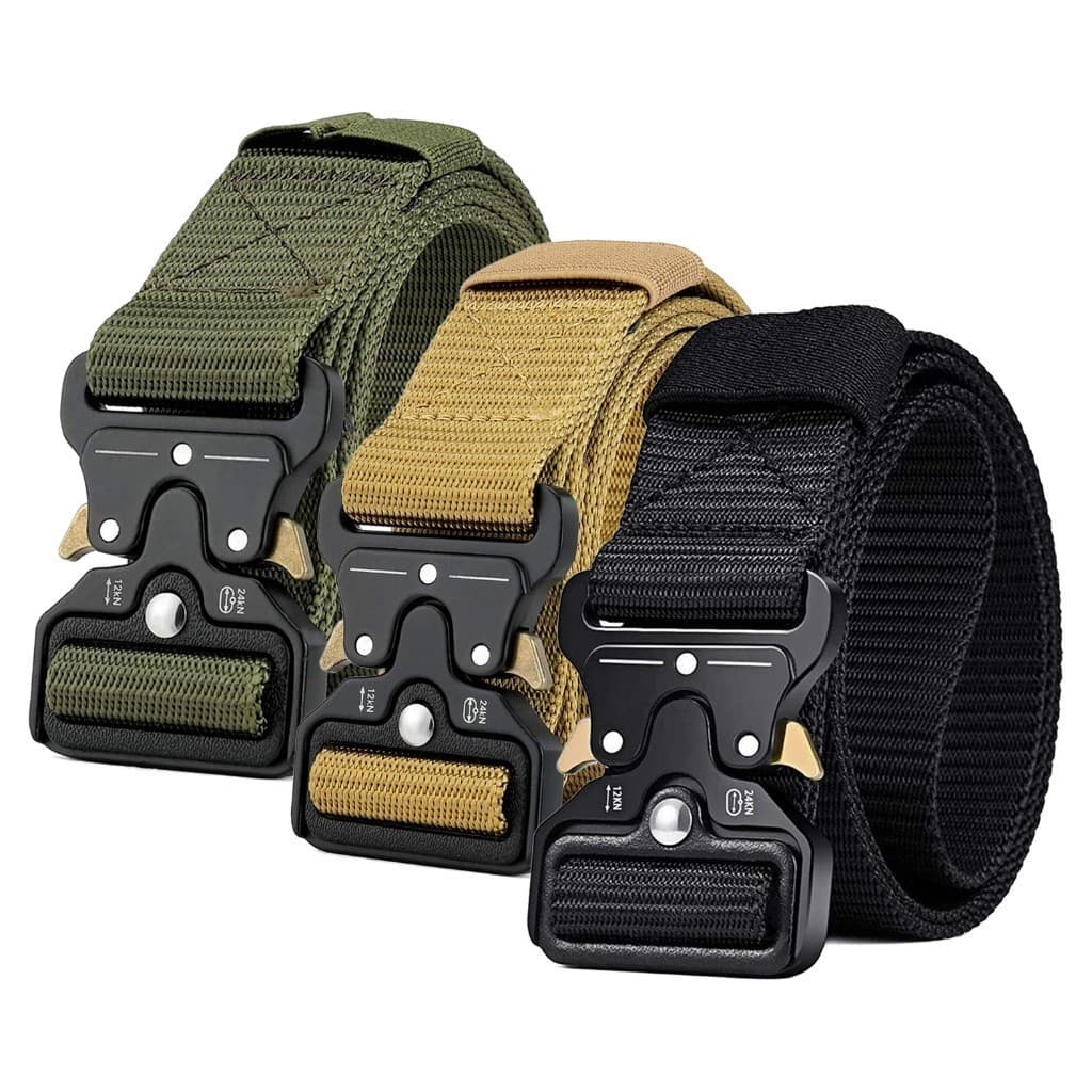 Metal Militar Cinto tático elegante Fivela de nylon em liga de zinco e fivela de libertação rápida Anti Alergico