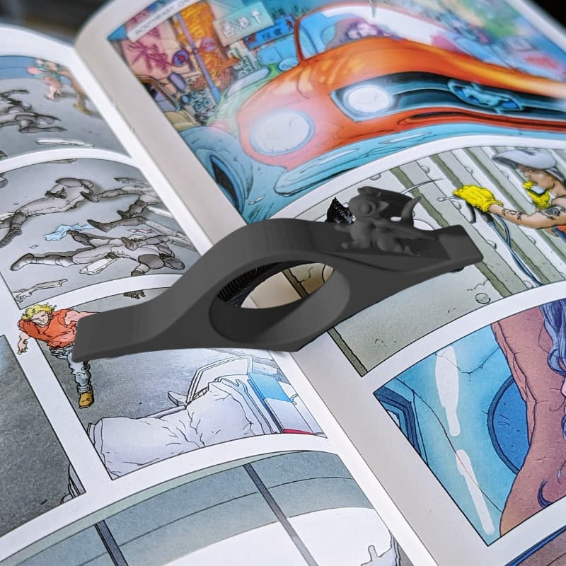 Anel Trava pagina Livro Leitura DRAGAO Bibliocanto Suporte para Livros Apoio