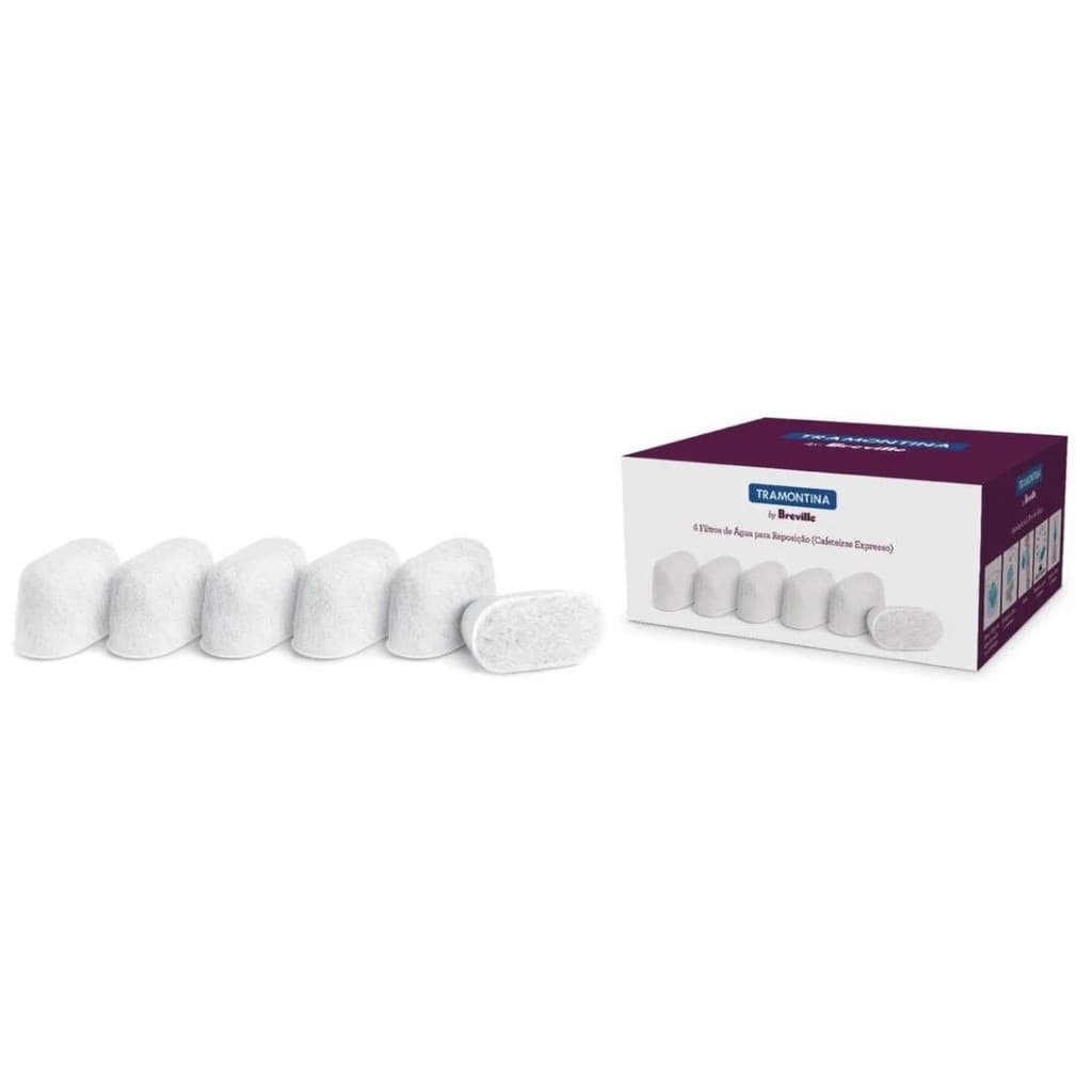 Filtros de Água Tramontina by Breville para Reposição Cafeteira Express 6 Unidades