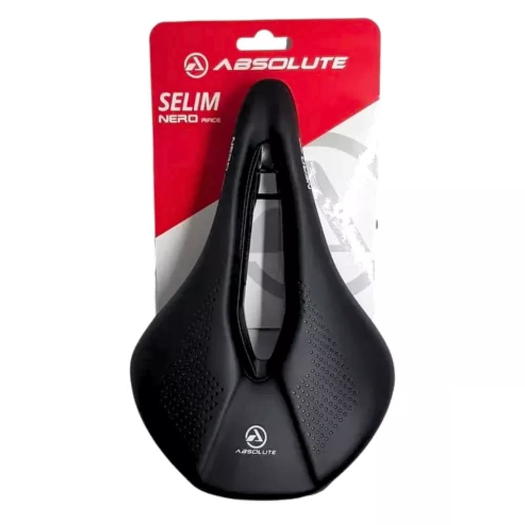 Selim Absolute Nero Race 240x155mm Banco Vazado Mtb Speed