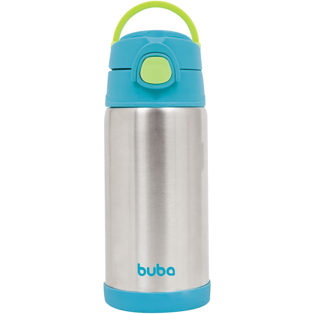 Garrafa Com Canudo De Silicone Buba Térmica Inox Garrafinha copo parde dupla para bebe