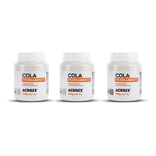 Kit 3 Unidades Cola Permanente 250g 16225 - Acrilex