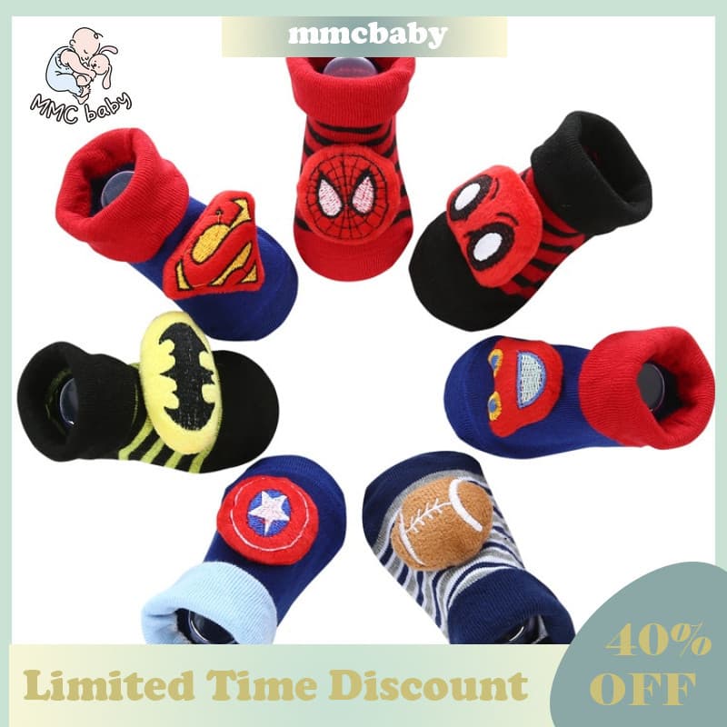 Meias Infantis Baby Socks 3d Bonecas Listradas Non-slip Lindas