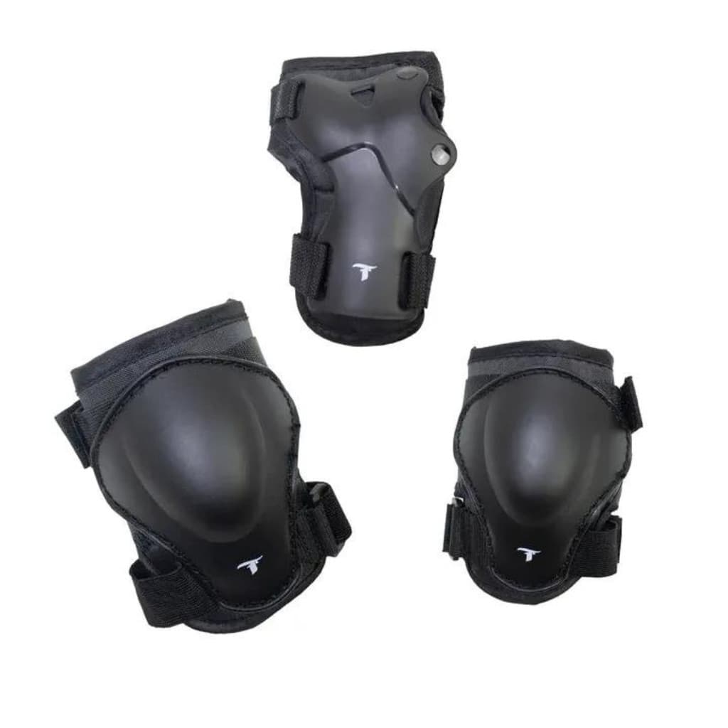 Kit De Proteção Preto Traxart Infantil Juvenil DY-144 Profissional Iniciante Crianças Menina Menino