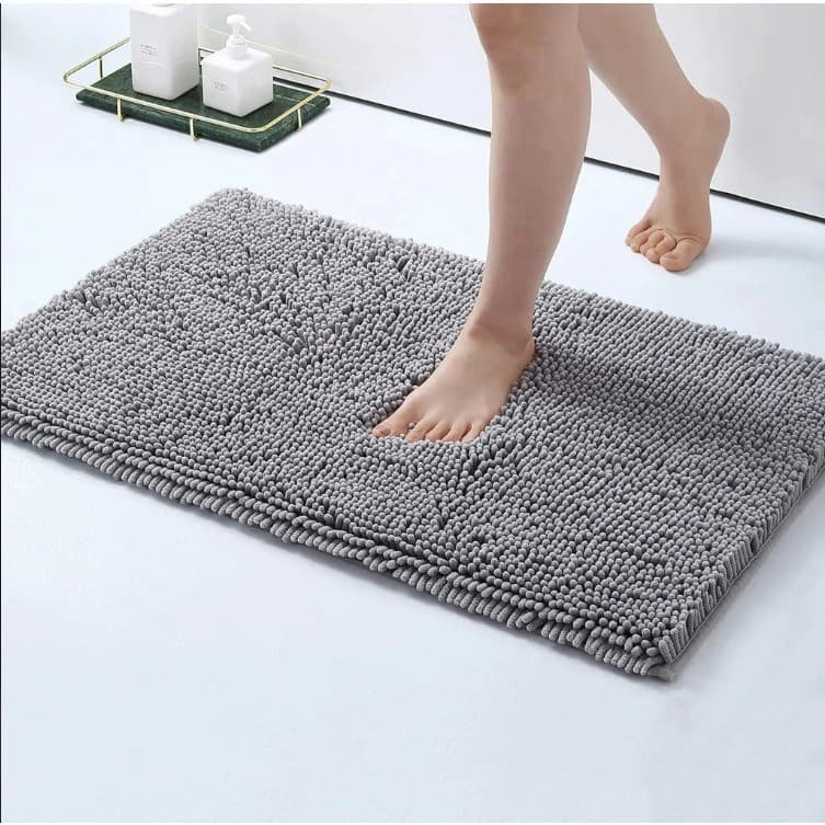 TAPETE MICROFIBRA ANTIDERRAPANTE BANHEIRO BOLINHA- 38X58CM