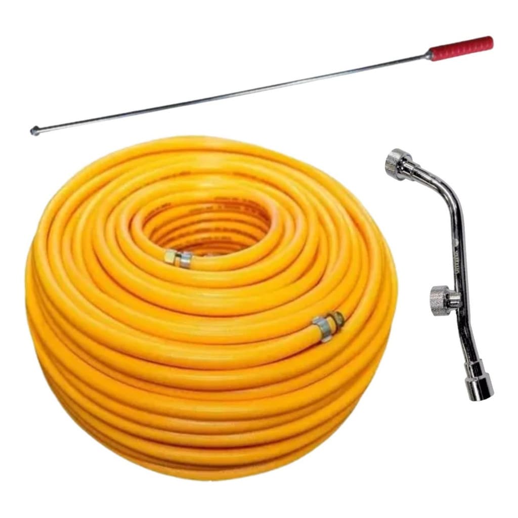 Combo Mangueira 5/16'' Rolo 100m + Bico Hv-2 + Esguicho 80cm