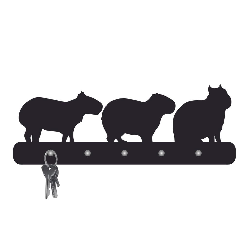 Porta Chaves de Parede Decorativo em MDF Capivara / 6mm
