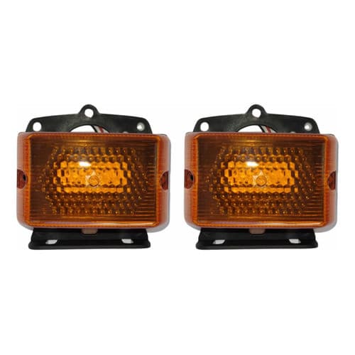 Par de Lanternas Laterais LED com Suporte – Bivolt 12V/24V para Caminhão, Carreta e Reboque | Envio Rápido