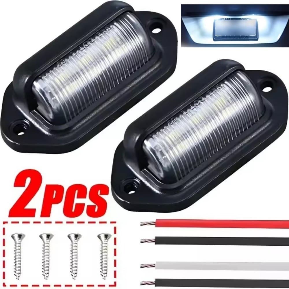 6 LED Luzes Da Placa De Identificação Lanterna Traseira Carga Tronco Lâmpadas Carro SUV RV Reboque Van Barco Lâmpada Ilu