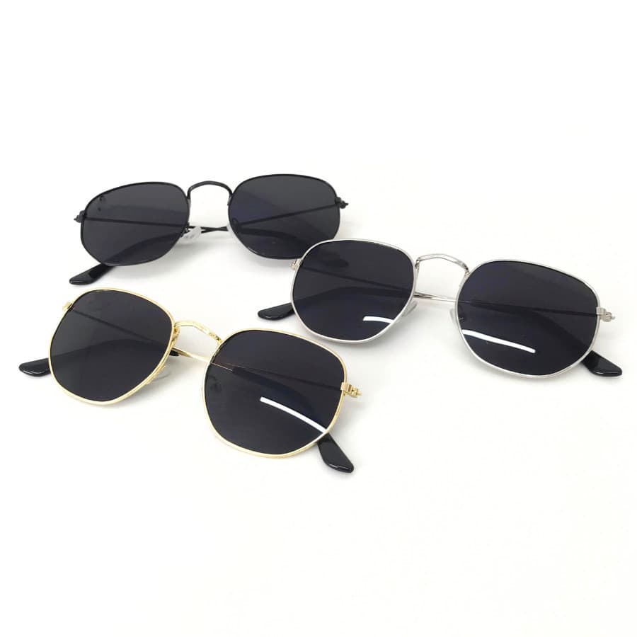 Óculos de sol Hexagonal Unissex Tamanho P Aviador Proteção UV400 Armação Leve e Resistente