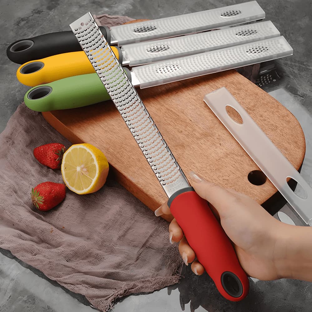 Zesper De Raspas Ralador Multifuncional Inox Microplane Multifuncional Cozinha Temperos Cebola Alho Chocolate Frutas Parmesão Limão Laranja