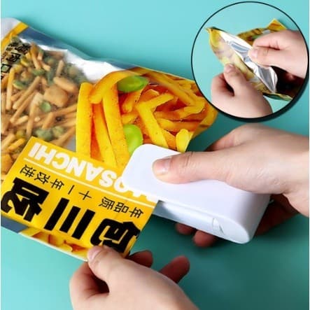 Mini Seladora De Embalagens Portátil Lacra Pacotes Alimentos 10cm