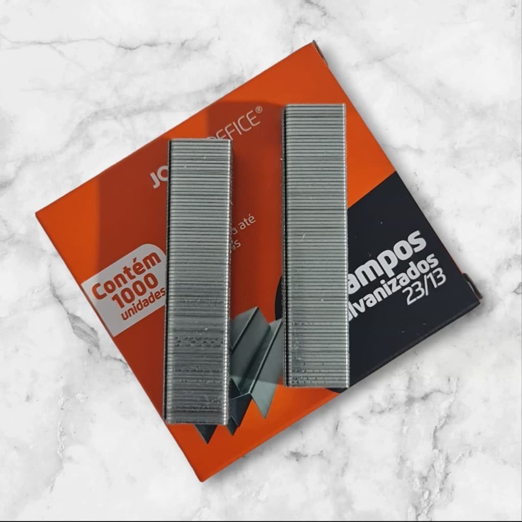 Grampo Galvanizado 23/13 Cx C/1000un Para 100 Folhas Original