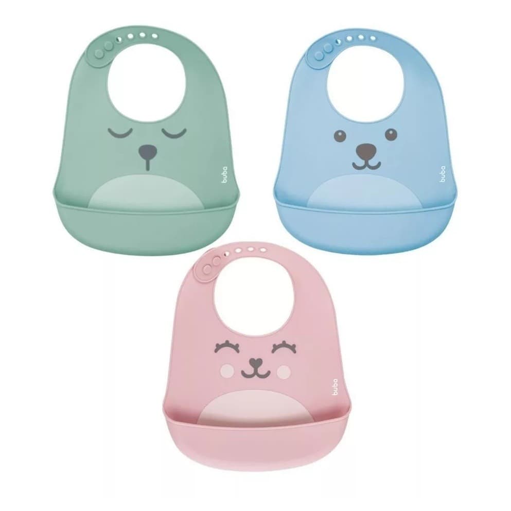 Buba Babador De Silicone Gumy Impermeável com Pega Migalha