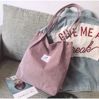 Bolsa Lona Ombro Feminina Detalhe Botão Linda Moda