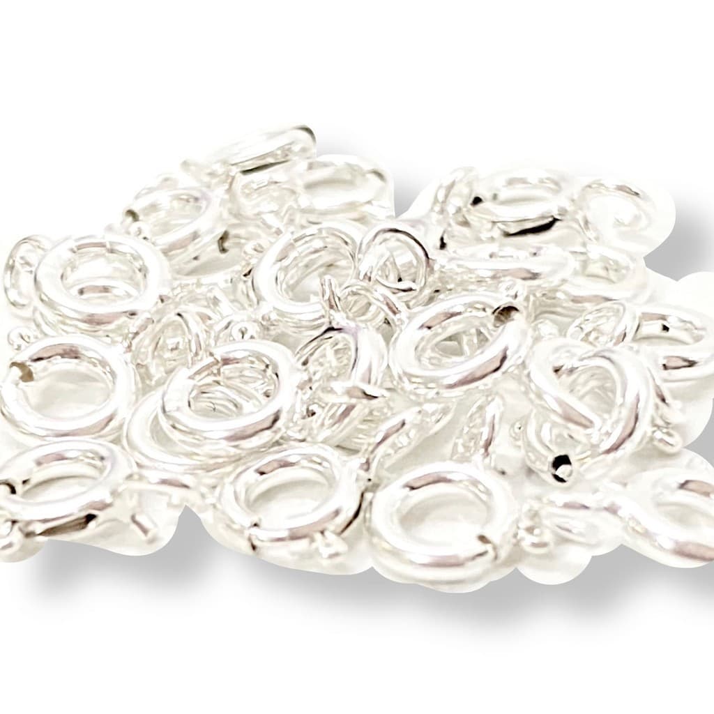 Kit 10 fecho Boia Prata 925 Montagem  Pulseira Colar