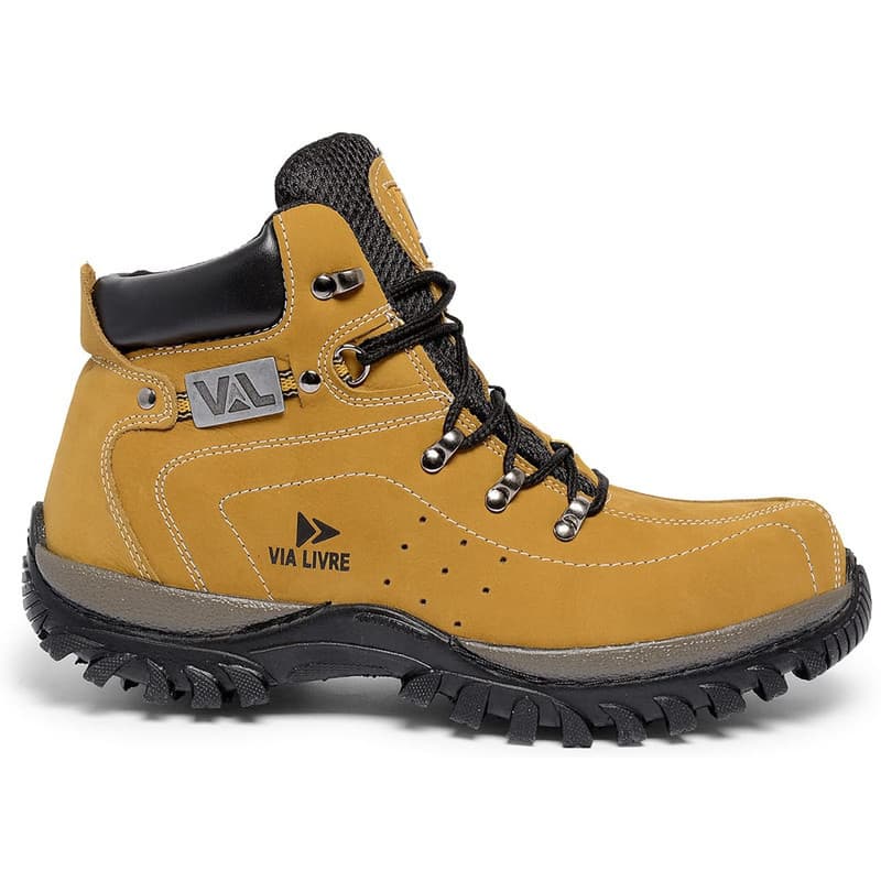 Coturno Masculino Montana Via Livre Mostarda Casual Moderno