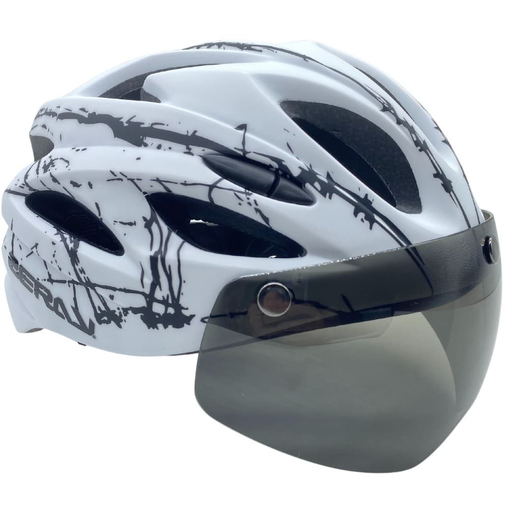 Capacete Ciclismo Bike Zeray Com Oculos Lente Solar Led Mtb