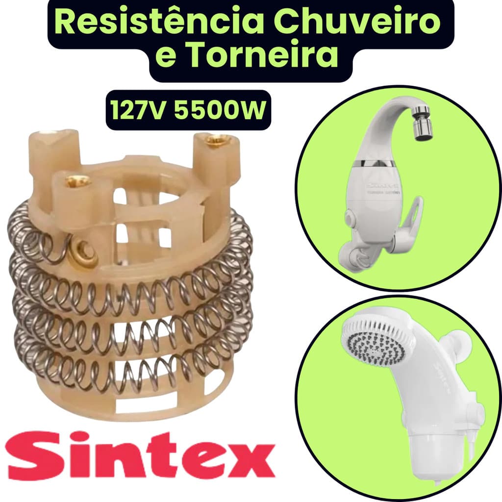 Resistência Chuveiro Torneira Eletrônica 127v 5500w Sintex