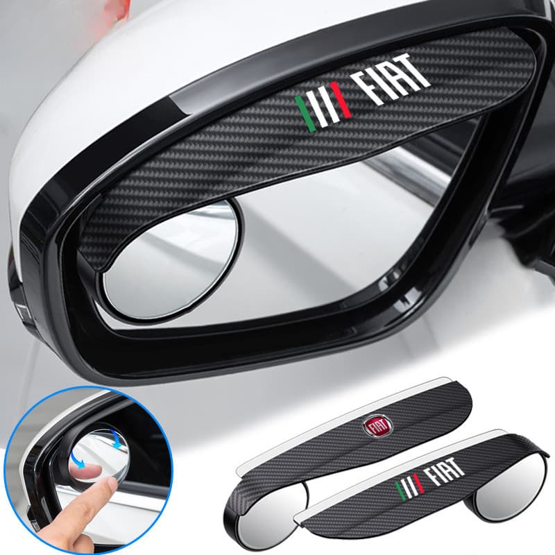 2 Unidades/Conjunto Espelho Retrovisor de Carro Fiat, Visor de Chuva, Cobertura de Ponto Cego para Strada Argo Mobi
