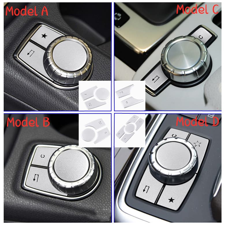 Botão Multimídia Do Carro Capa Quadro Decoração Guarnição Apto Para Mercedes Benz Abce Classe GLA GLK ML GL W204 W212 W1
