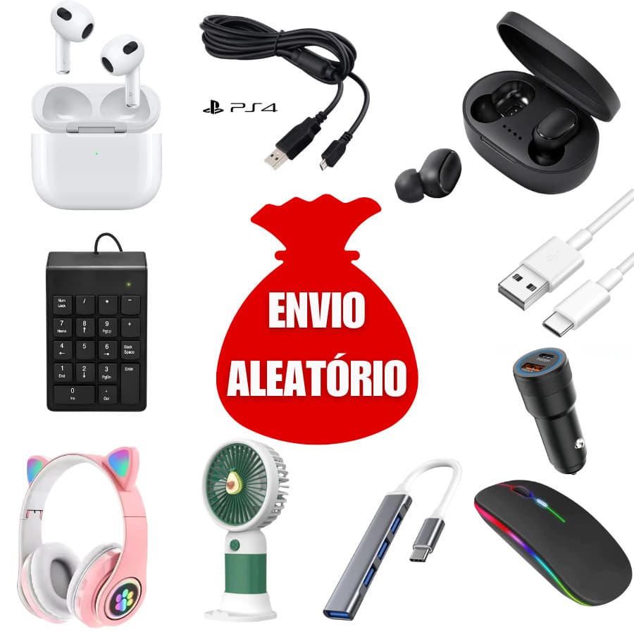 Cabo Iphone Carregador Mouse Fone Hub Eletrônicos Variados Envio Aleatório