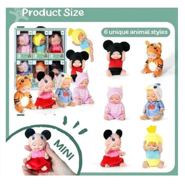 TK Bonecas Renascidas Em PVC De 3,5 Polegadas Baby Reborn Toys À Prova D'água Doll Lavável