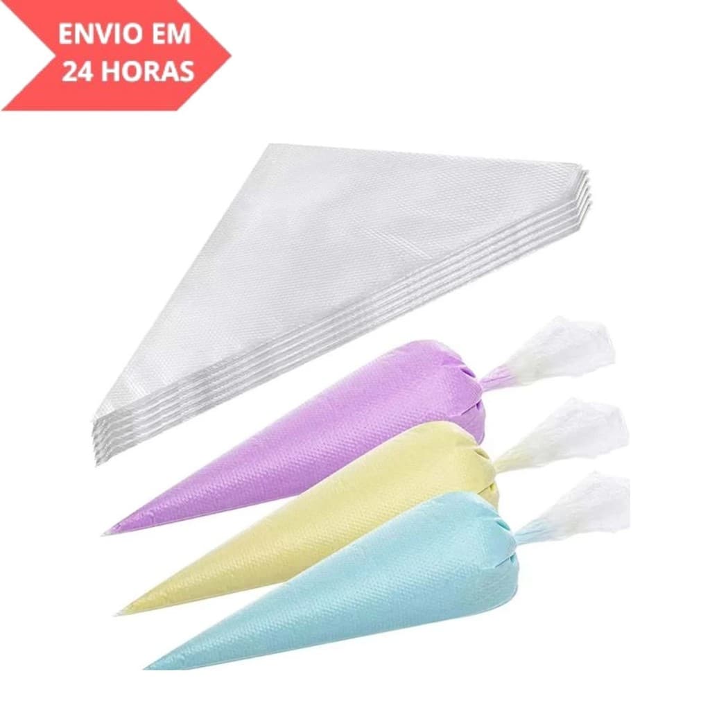 Saco de Confeitar Descartável 33cm – Kit com 50 Unidades