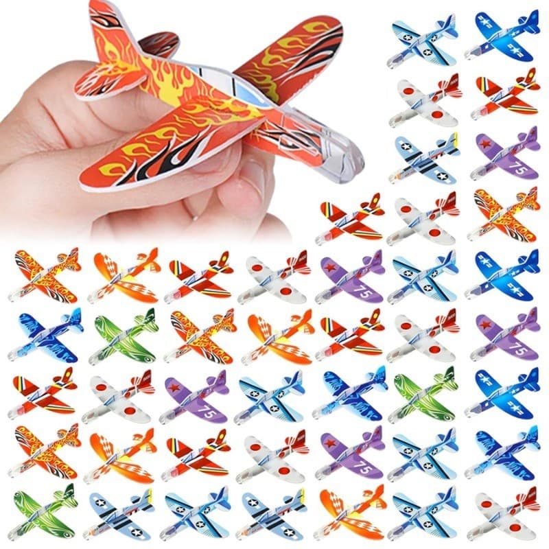 20 Pcs Planadores De Espuma Brinquedos Para Crianças , Avião De Papel , Favorece Coisas De Sacos De Boas Festas , Voadores Ao Ar Livre , Granel Prêmios De Sala De Aula Meninos E Meninas