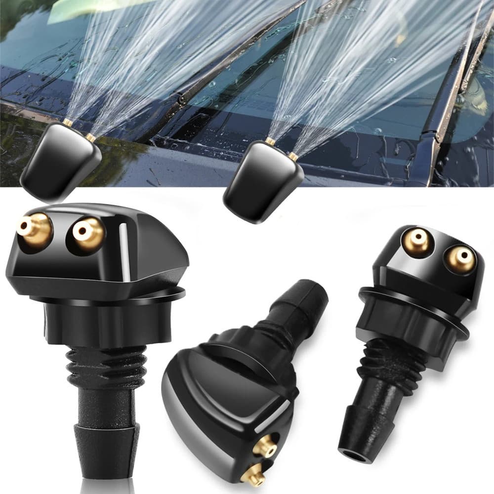 Limpadores De Pára-Brisas De Carro-Bocal Lavador Brisa De Spray De Limpador-Cabeça De Aspersão-Jato Furos Duplos-Acessór